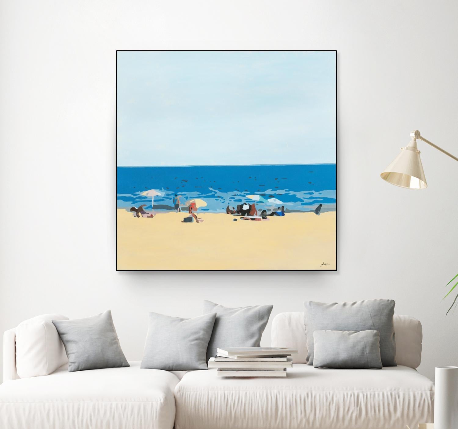 A Day At The Beach by Beth Ann Lawson on GIANT ART - blues coastal beach