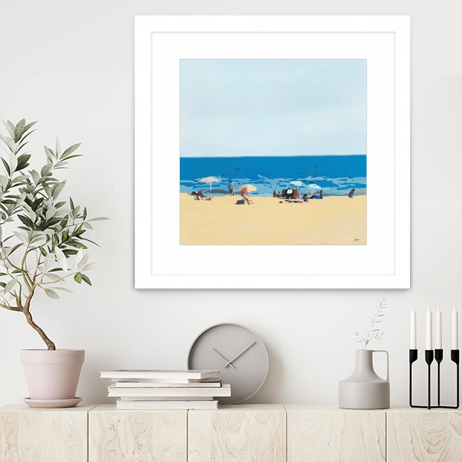 A Day At The Beach by Beth Ann Lawson on GIANT ART - blues coastal beach