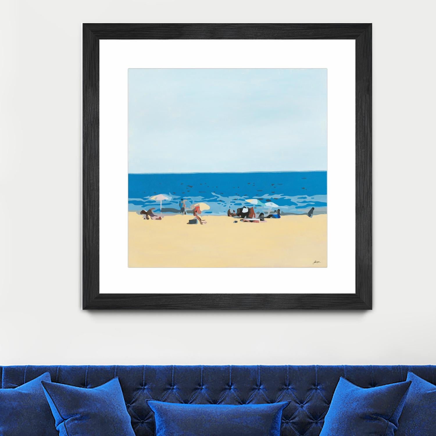 A Day At The Beach by Beth Ann Lawson on GIANT ART - blues coastal beach