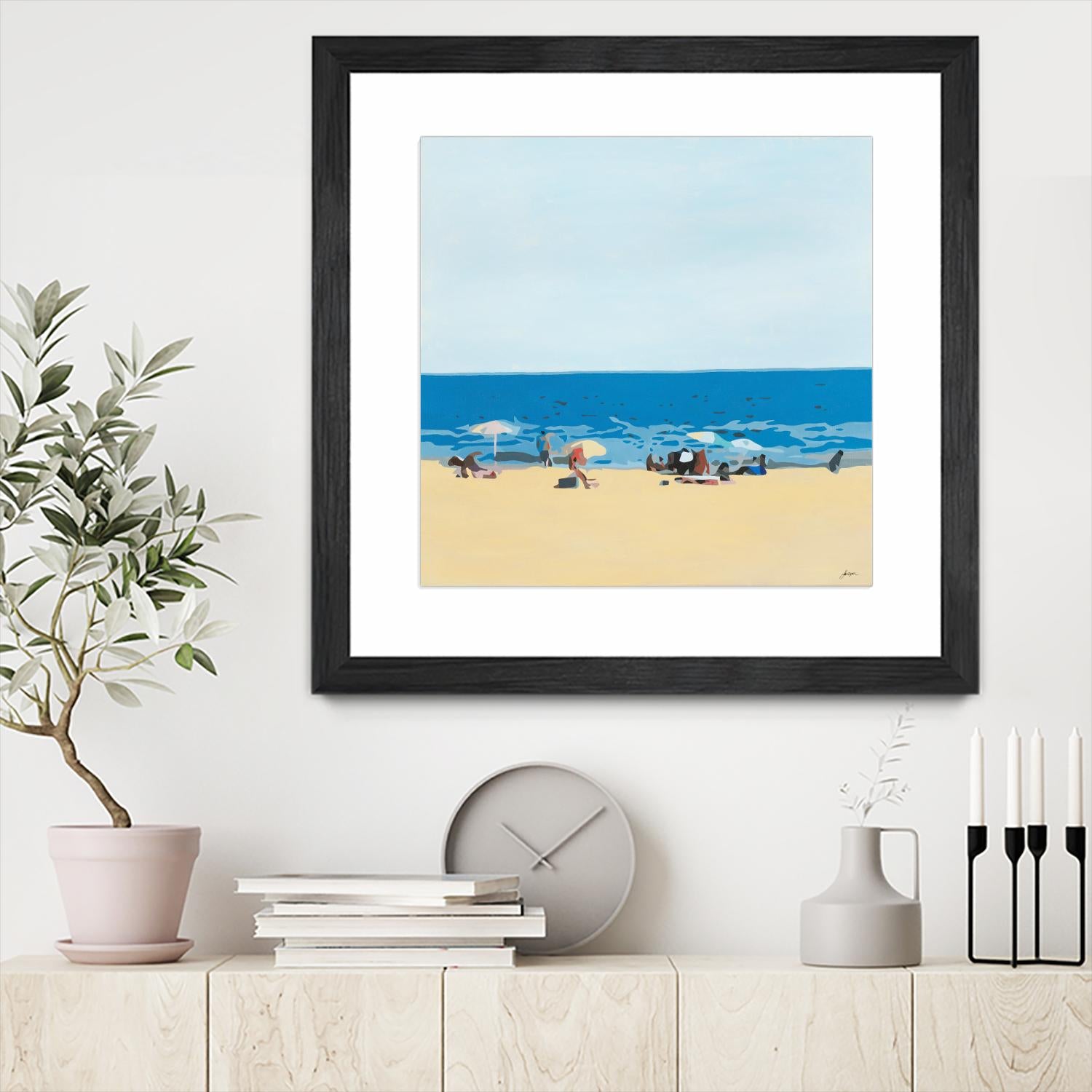A Day At The Beach by Beth Ann Lawson on GIANT ART - blues coastal beach
