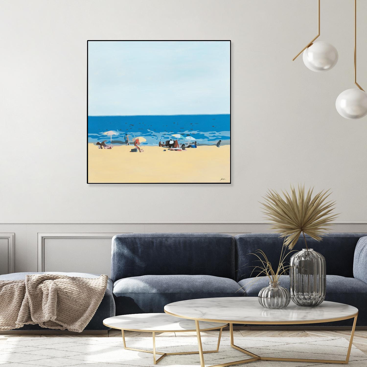 A Day At The Beach by Beth Ann Lawson on GIANT ART - blues coastal beach
