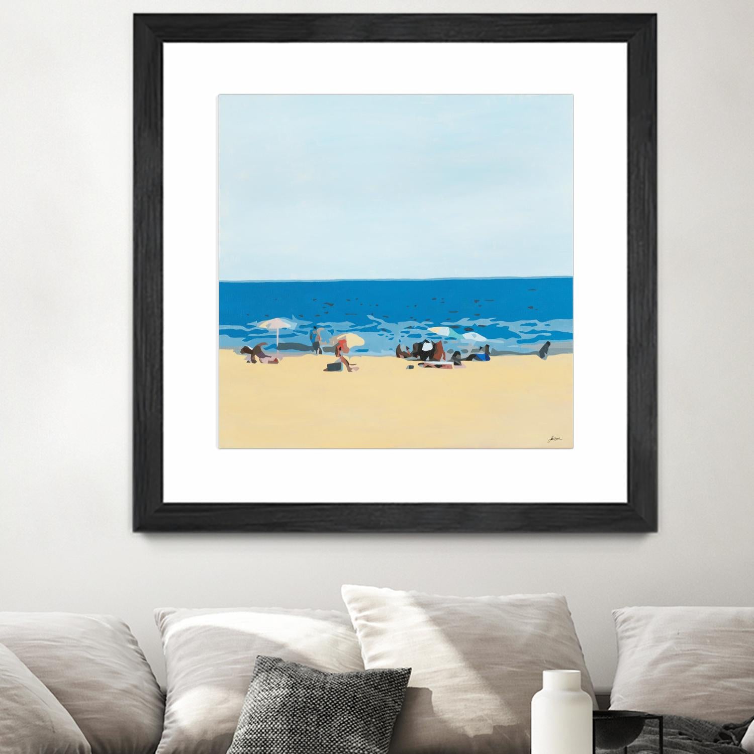 A Day At The Beach by Beth Ann Lawson on GIANT ART - blues coastal beach