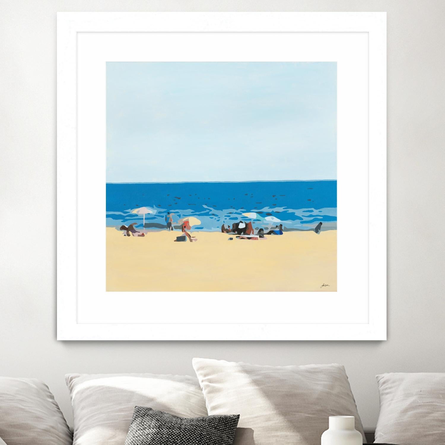 A Day At The Beach by Beth Ann Lawson on GIANT ART - blues coastal beach