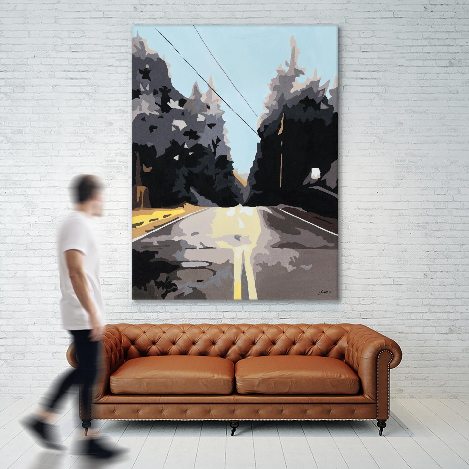 The Road Less Traveled by Beth Ann Lawson on GIANT ART - black scenic street