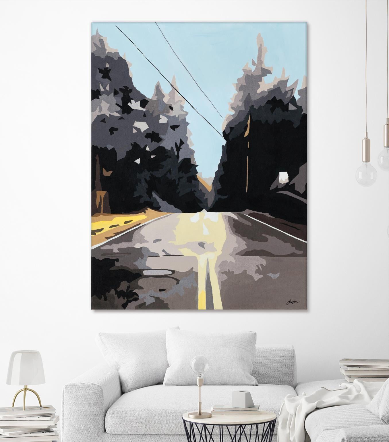 The Road Less Traveled by Beth Ann Lawson on GIANT ART - black scenic street