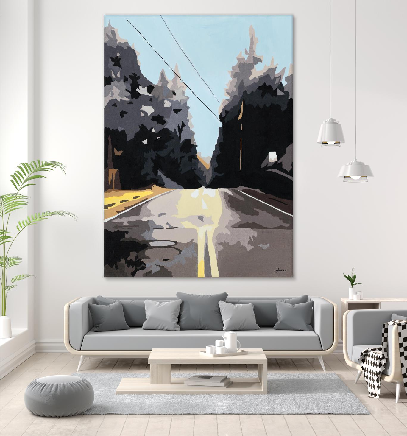 The Road Less Traveled by Beth Ann Lawson on GIANT ART - black scenic street