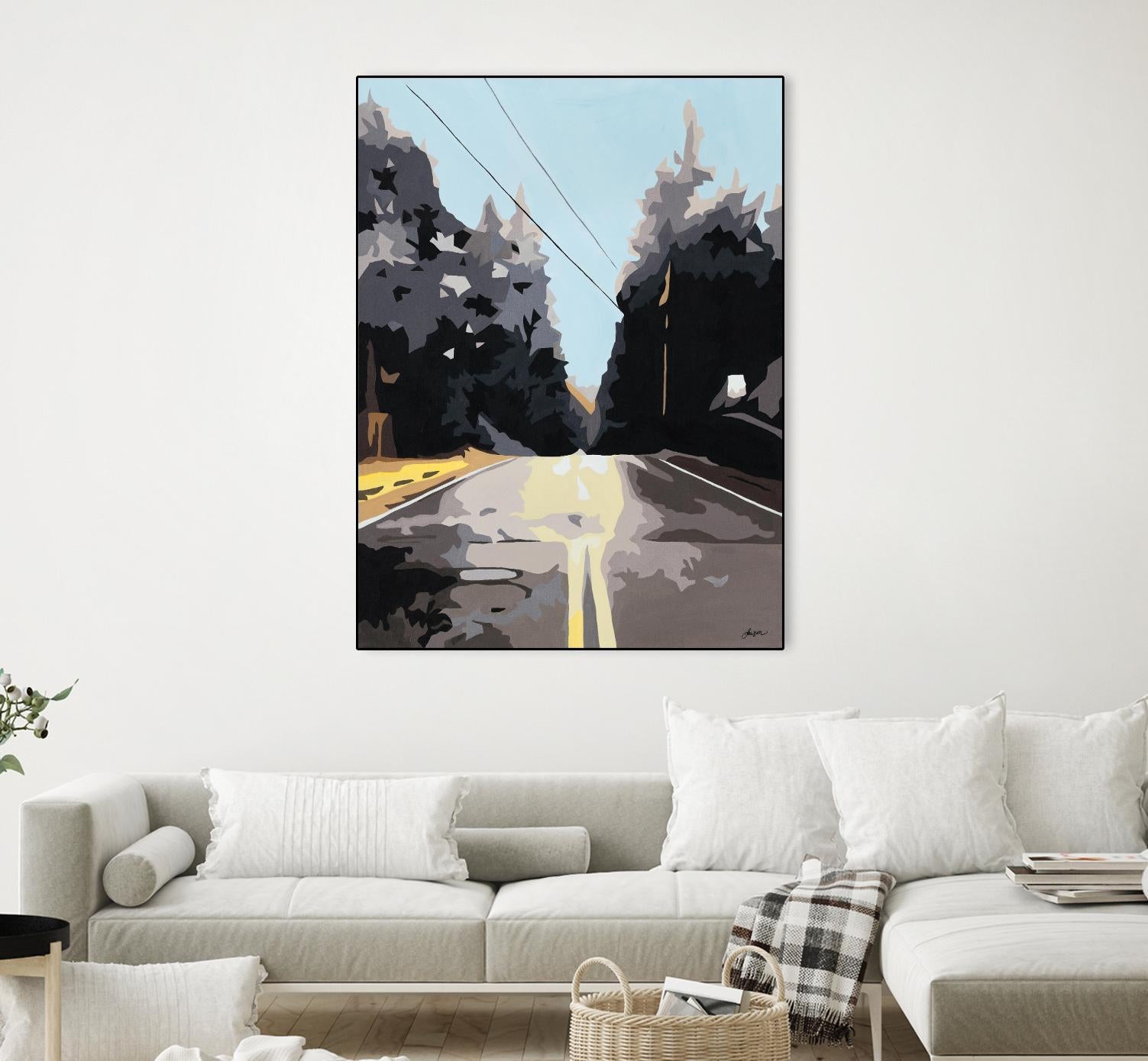 The Road Less Traveled by Beth Ann Lawson on GIANT ART - black scenic street