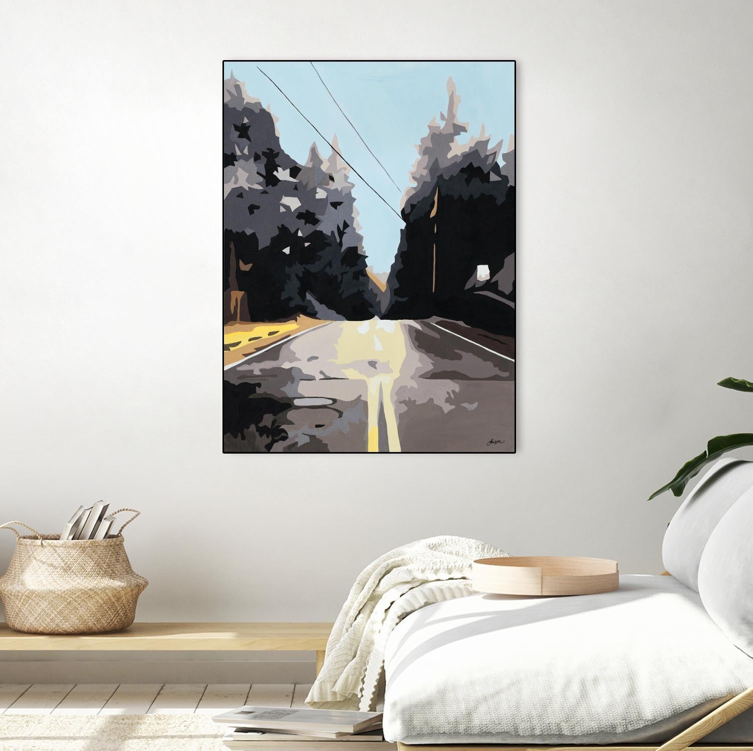 The Road Less Traveled by Beth Ann Lawson on GIANT ART - black scenic street