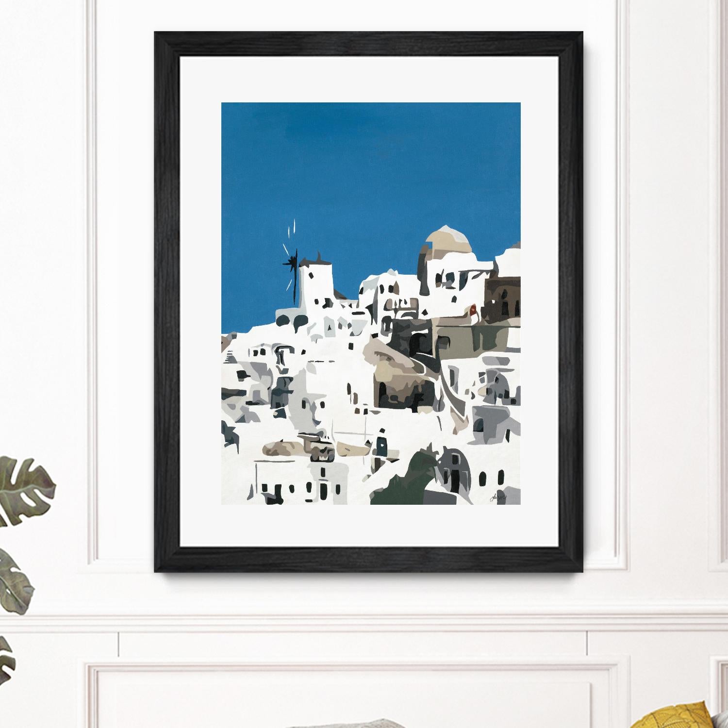 TILING AT WINDMILLS by Bethann Lawson on GIANT ART - blue and white coastal coastal