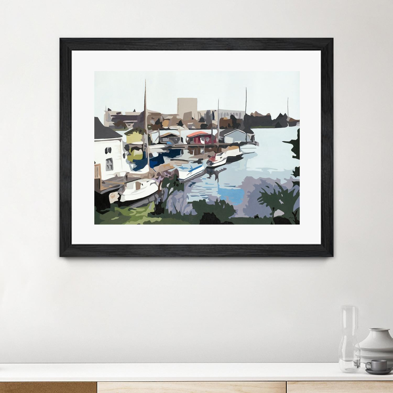 TUESDAY AFTERNOON ON PORTAGE BAY by Bethann Lawson on GIANT ART - blue coastal waterway