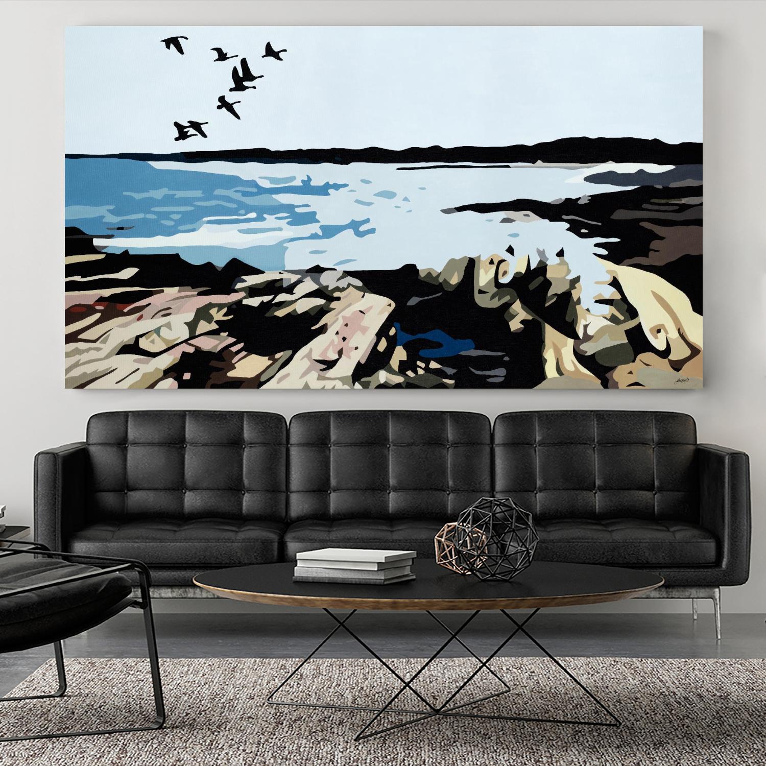 MAINE EVENT by Bethann Lawson on GIANT ART - blue coastal birds