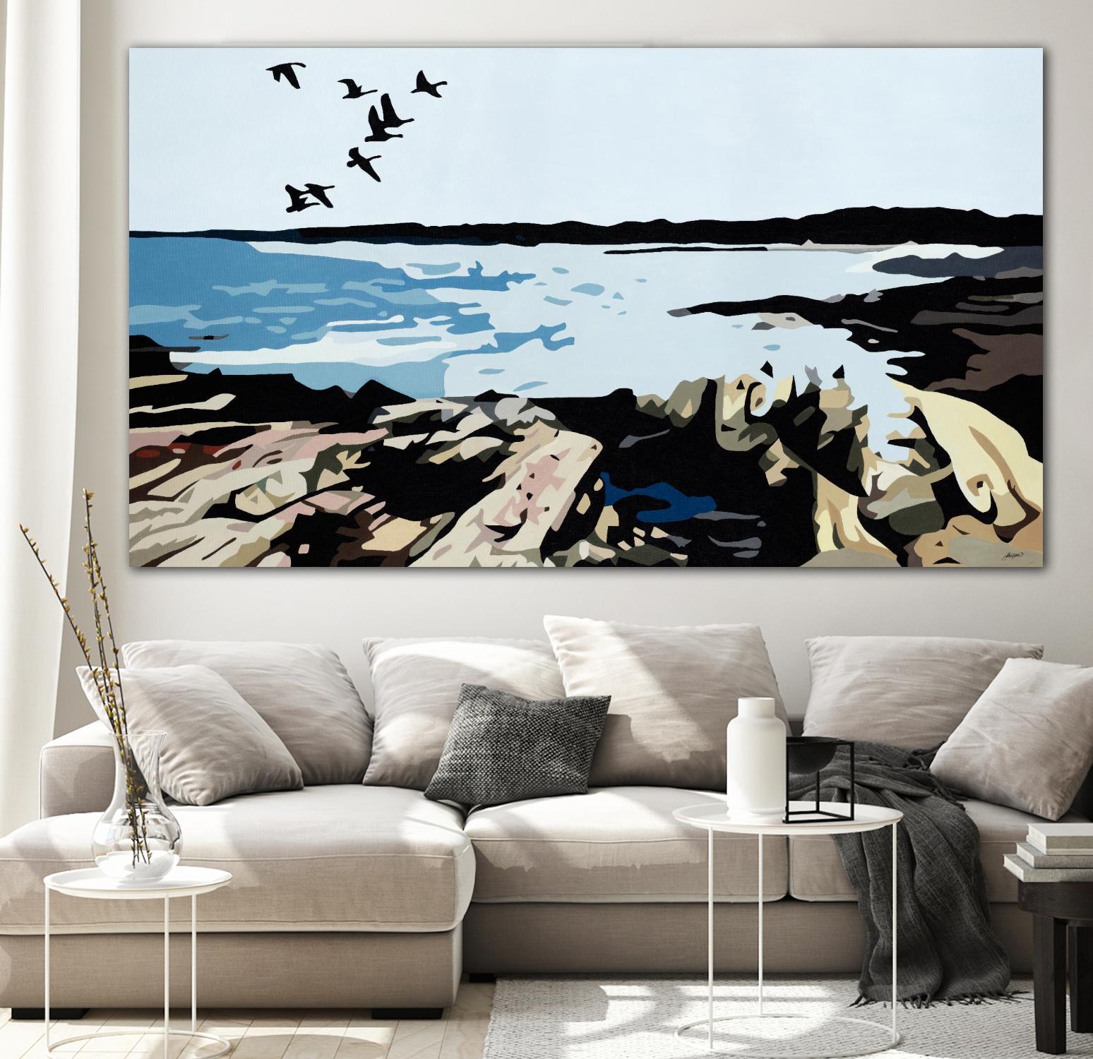 MAINE EVENT by Bethann Lawson on GIANT ART - blue coastal birds