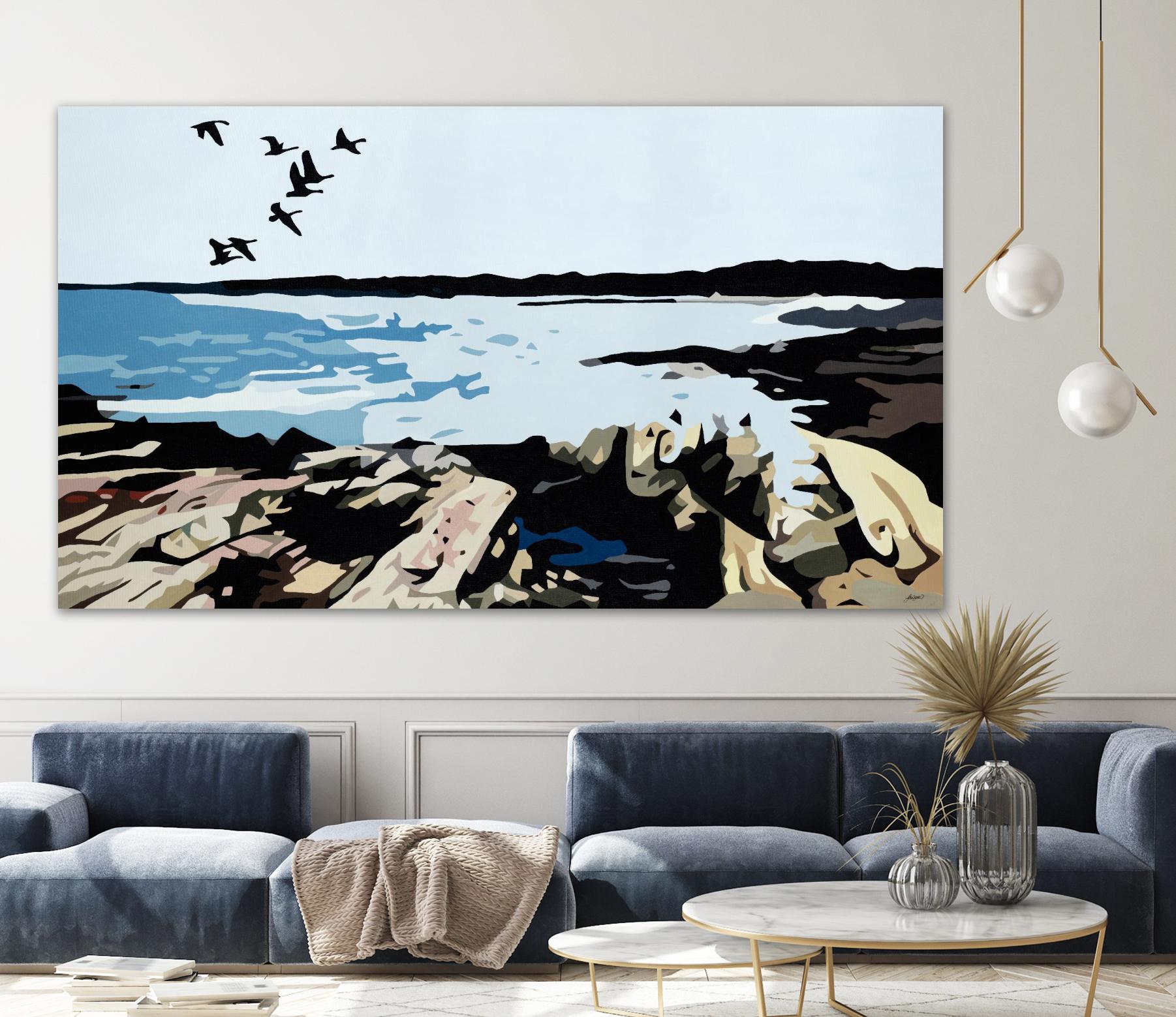 MAINE EVENT by Bethann Lawson on GIANT ART - blue coastal birds