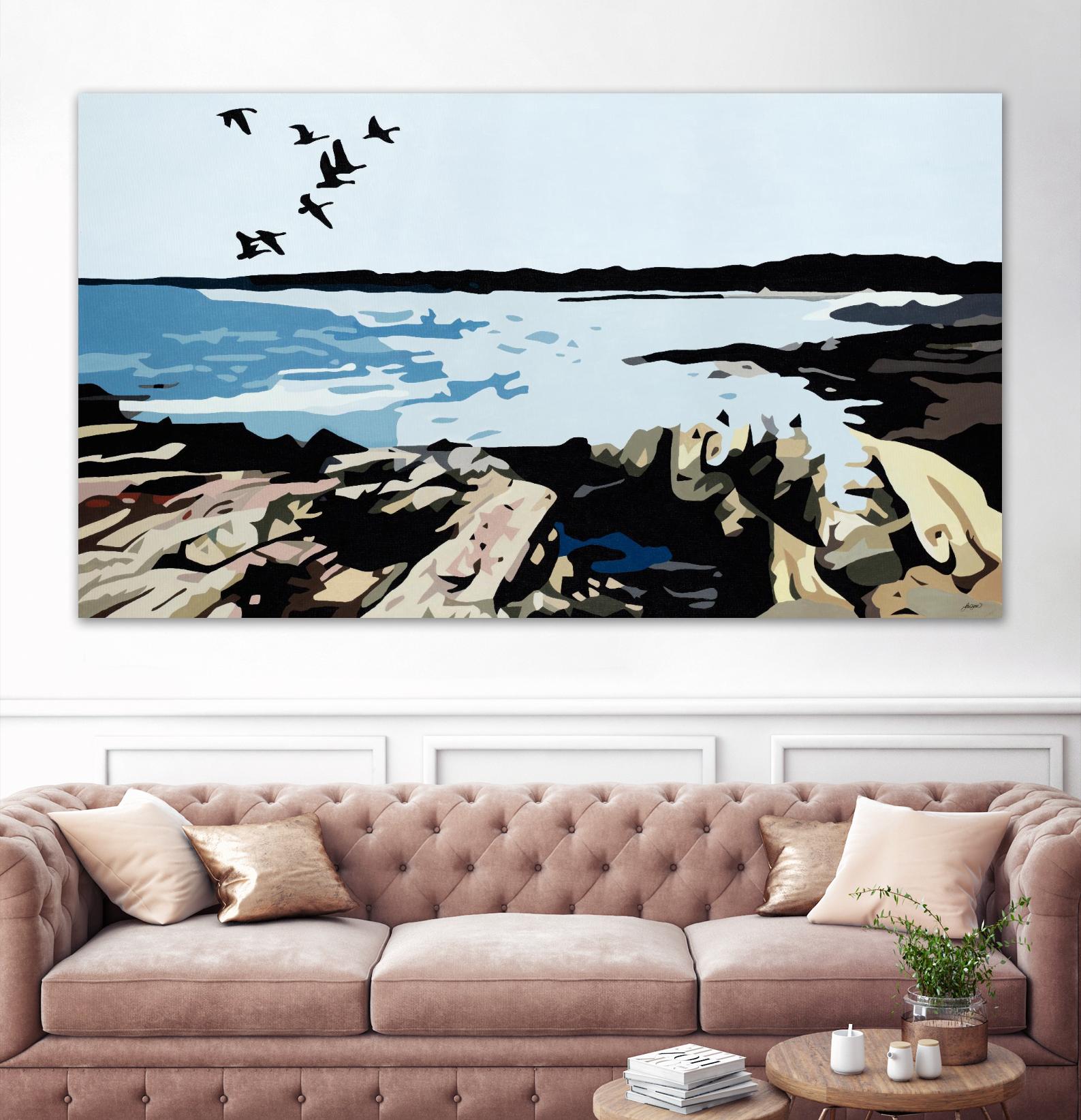 MAINE EVENT by Bethann Lawson on GIANT ART - blue coastal birds