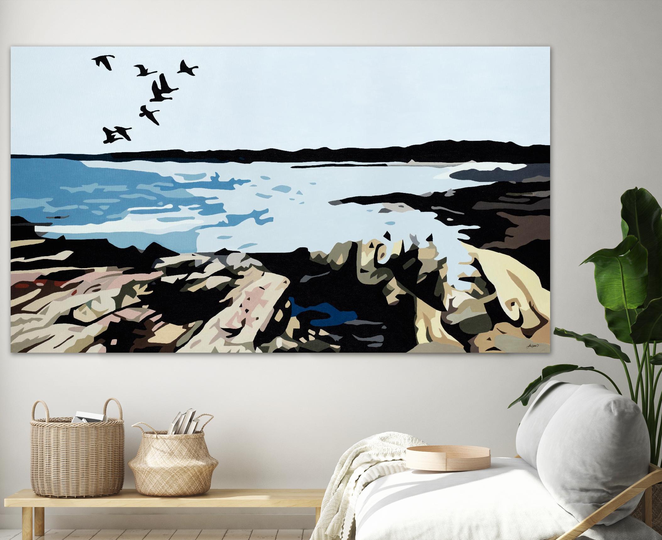 MAINE EVENT by Bethann Lawson on GIANT ART - blue coastal birds