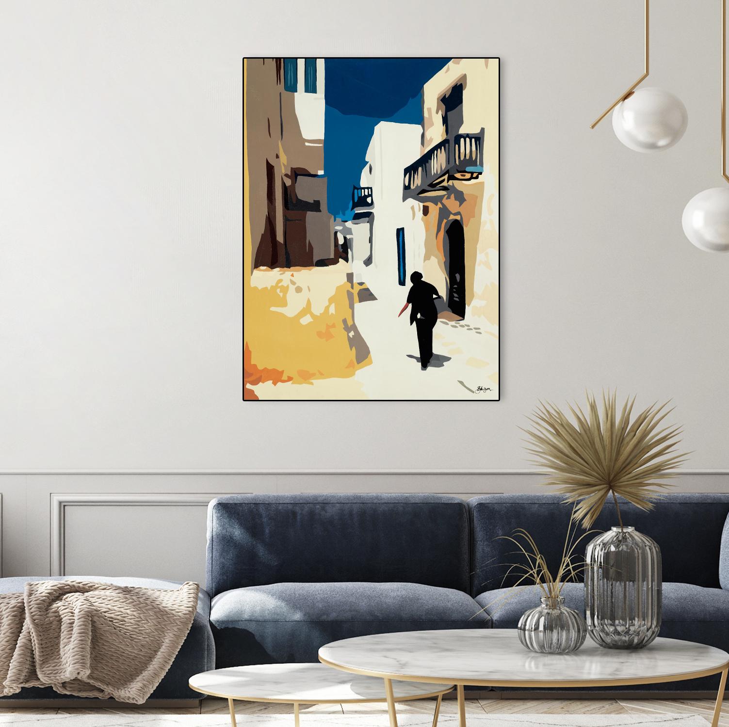 MYKONOS 3 by Bethann Lawson on GIANT ART - blue travel travel