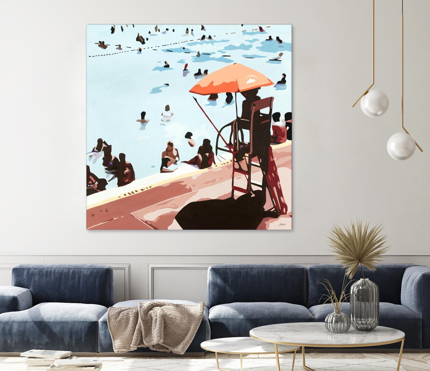 IT'S ALL GOING JUST SWIMMINGLY by Bethann Lawson on GIANT ART - blue coastal social