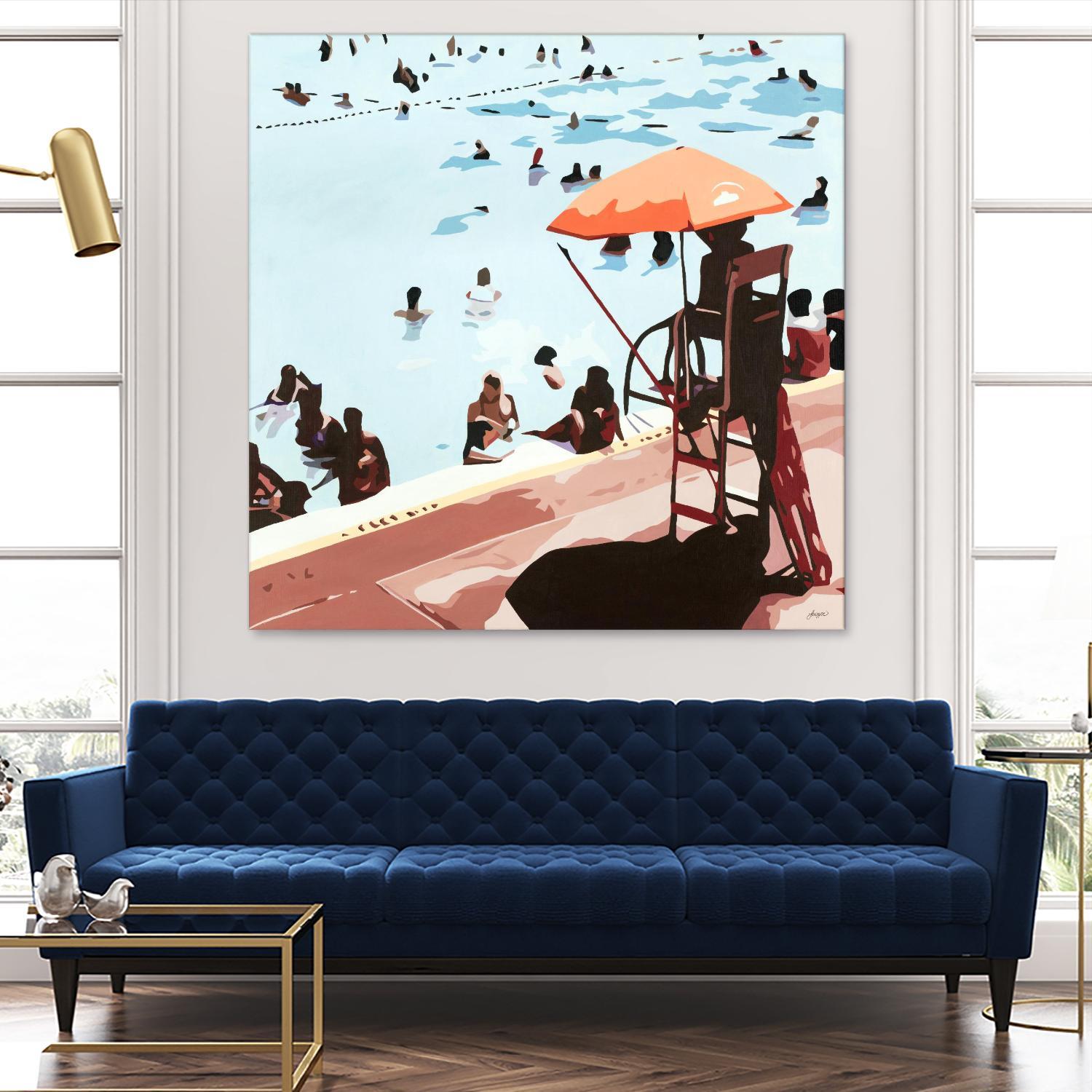 IT'S ALL GOING JUST SWIMMINGLY by Bethann Lawson on GIANT ART - blue coastal social