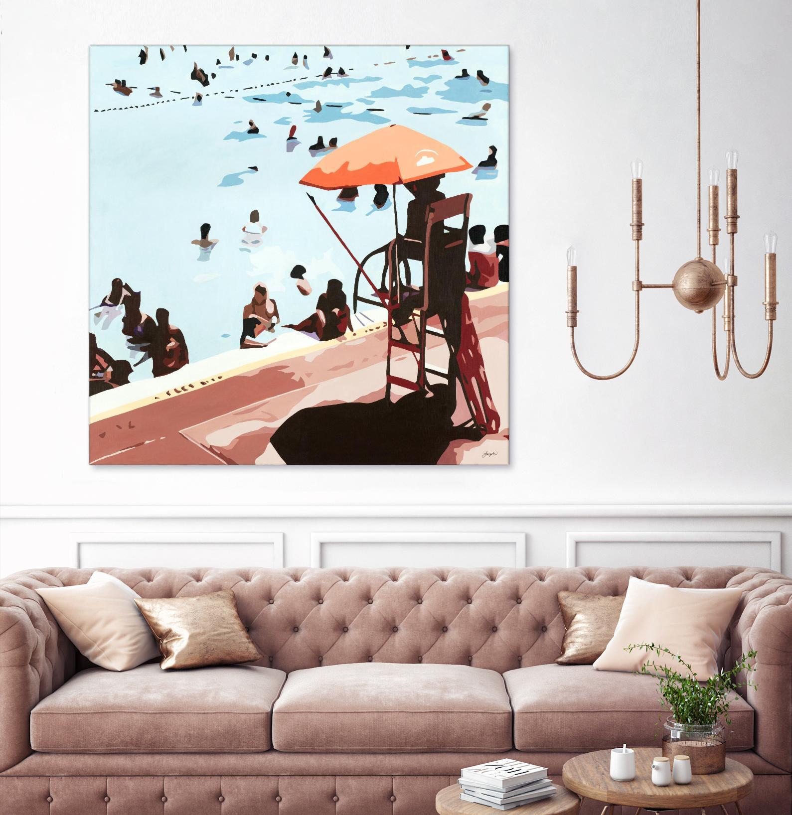 IT'S ALL GOING JUST SWIMMINGLY by Bethann Lawson on GIANT ART - blue coastal social