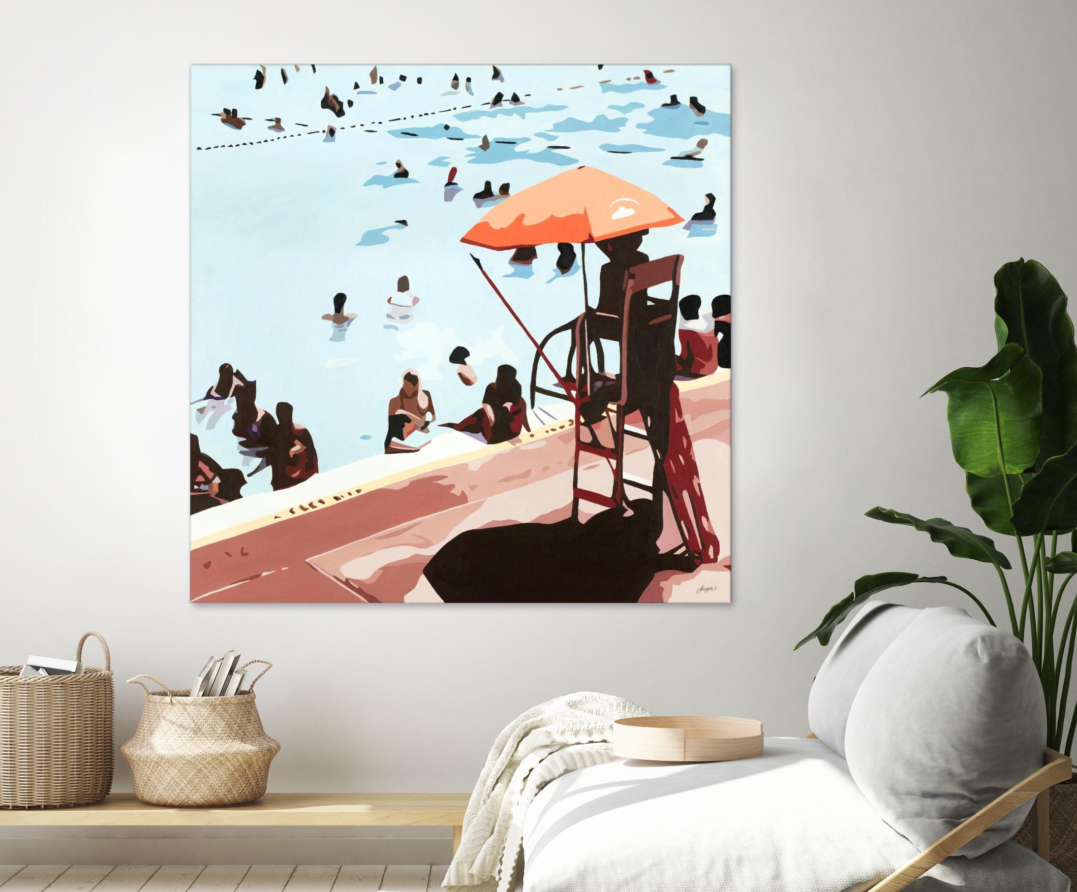 IT'S ALL GOING JUST SWIMMINGLY by Bethann Lawson on GIANT ART - blue coastal social