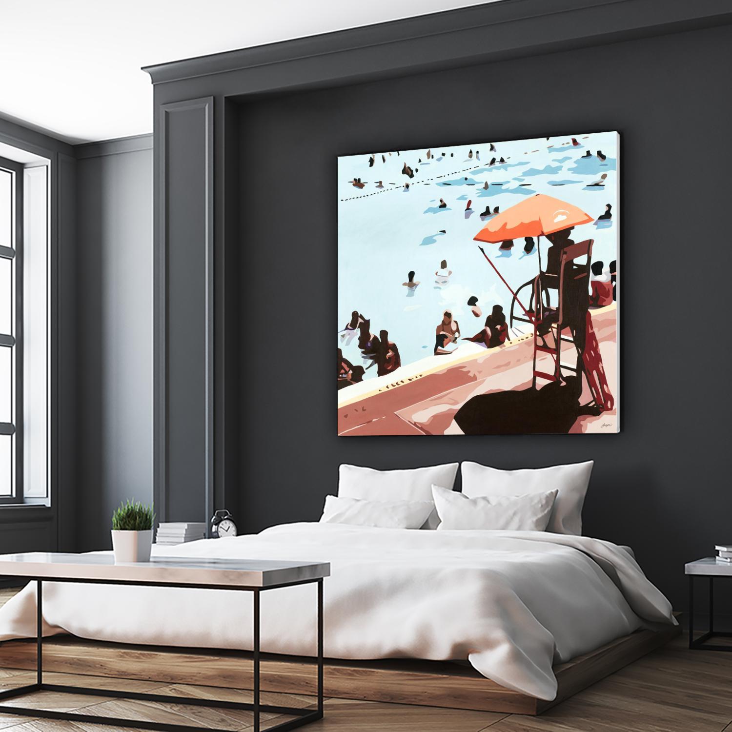 IT'S ALL GOING JUST SWIMMINGLY by Bethann Lawson on GIANT ART - blue coastal social