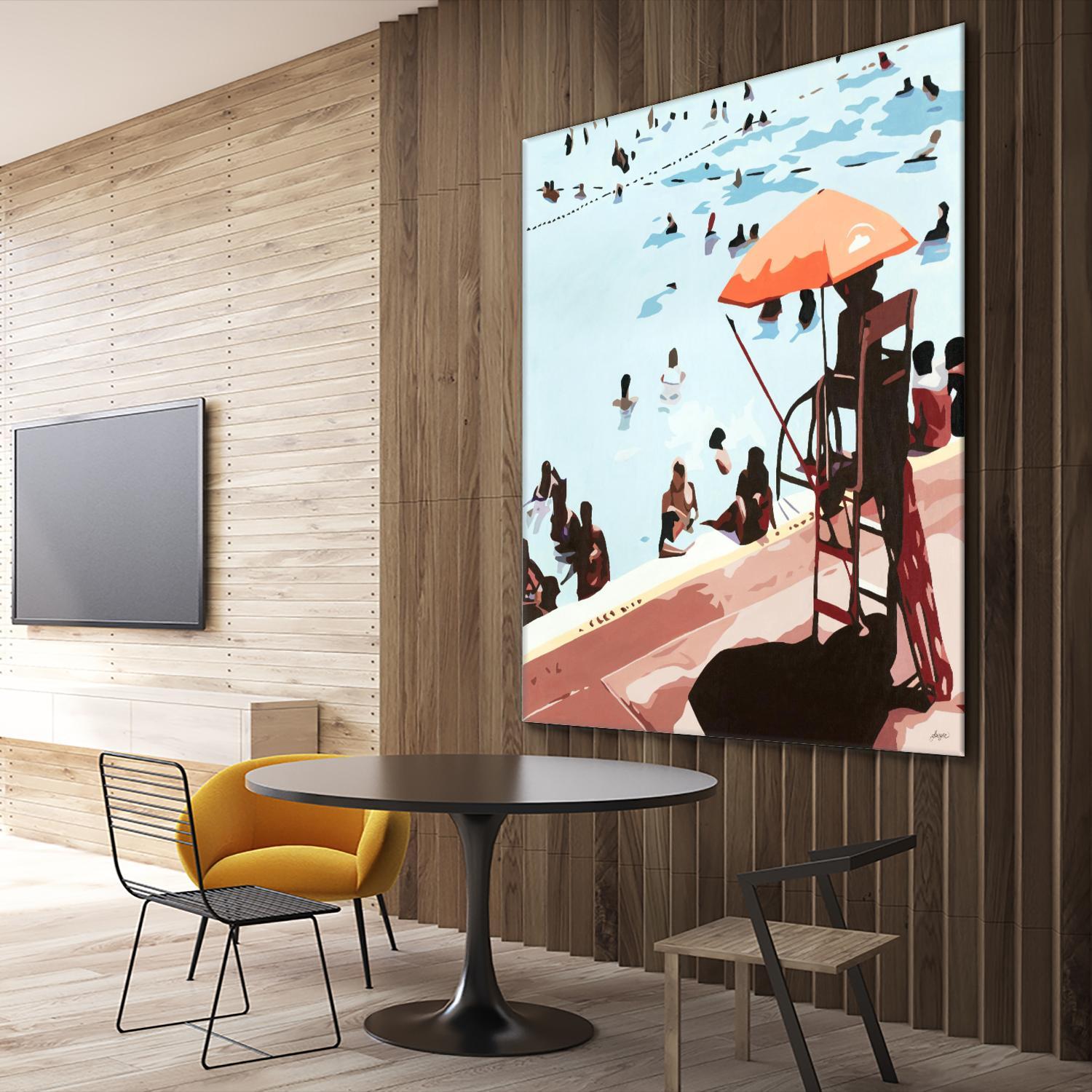 IT'S ALL GOING JUST SWIMMINGLY by Bethann Lawson on GIANT ART - blue coastal social