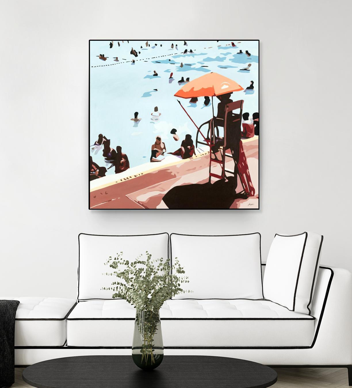 IT'S ALL GOING JUST SWIMMINGLY by Bethann Lawson on GIANT ART - blue coastal social