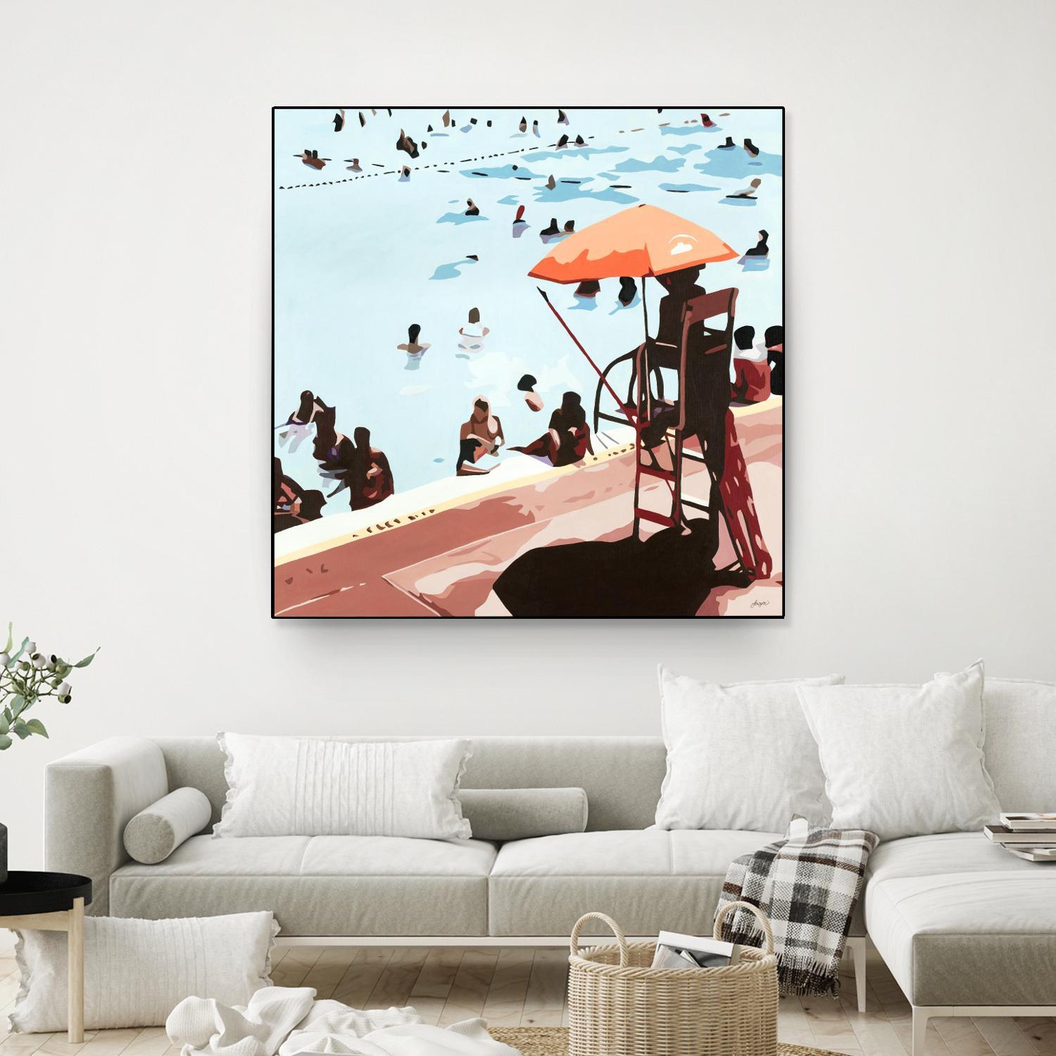 IT'S ALL GOING JUST SWIMMINGLY by Bethann Lawson on GIANT ART - blue coastal social