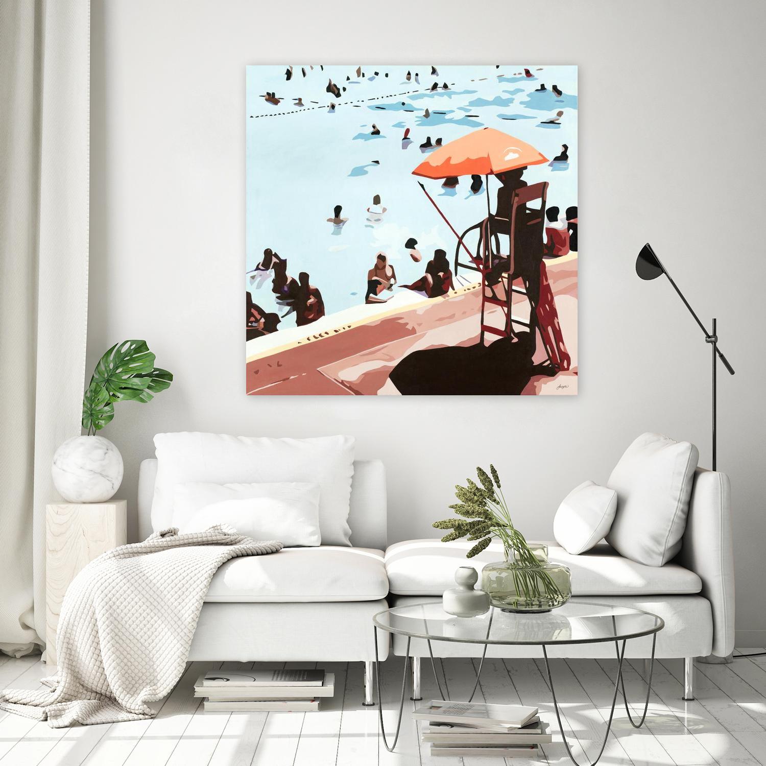 IT'S ALL GOING JUST SWIMMINGLY by Bethann Lawson on GIANT ART - blue coastal social