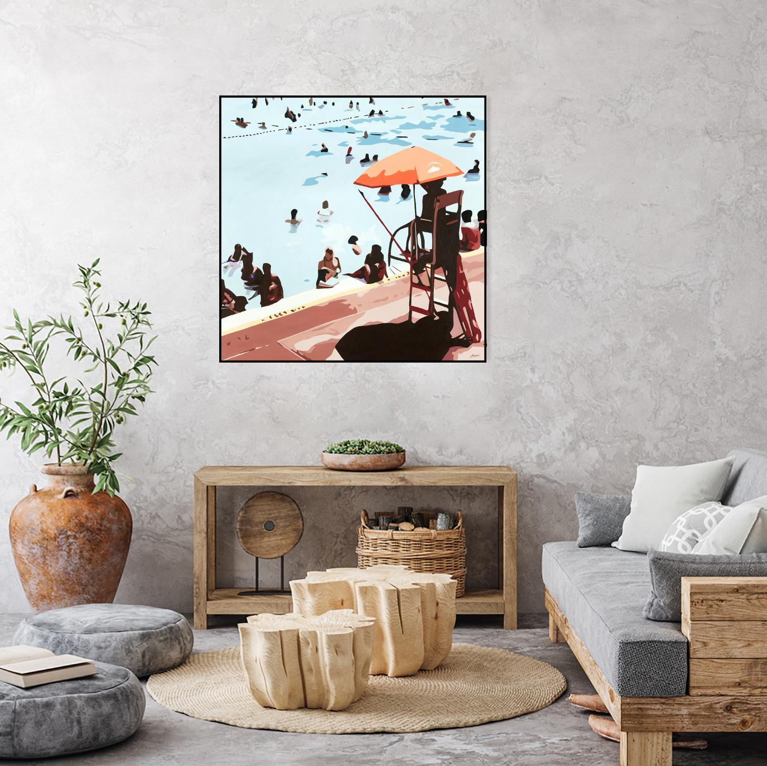 IT'S ALL GOING JUST SWIMMINGLY by Bethann Lawson on GIANT ART - blue coastal social