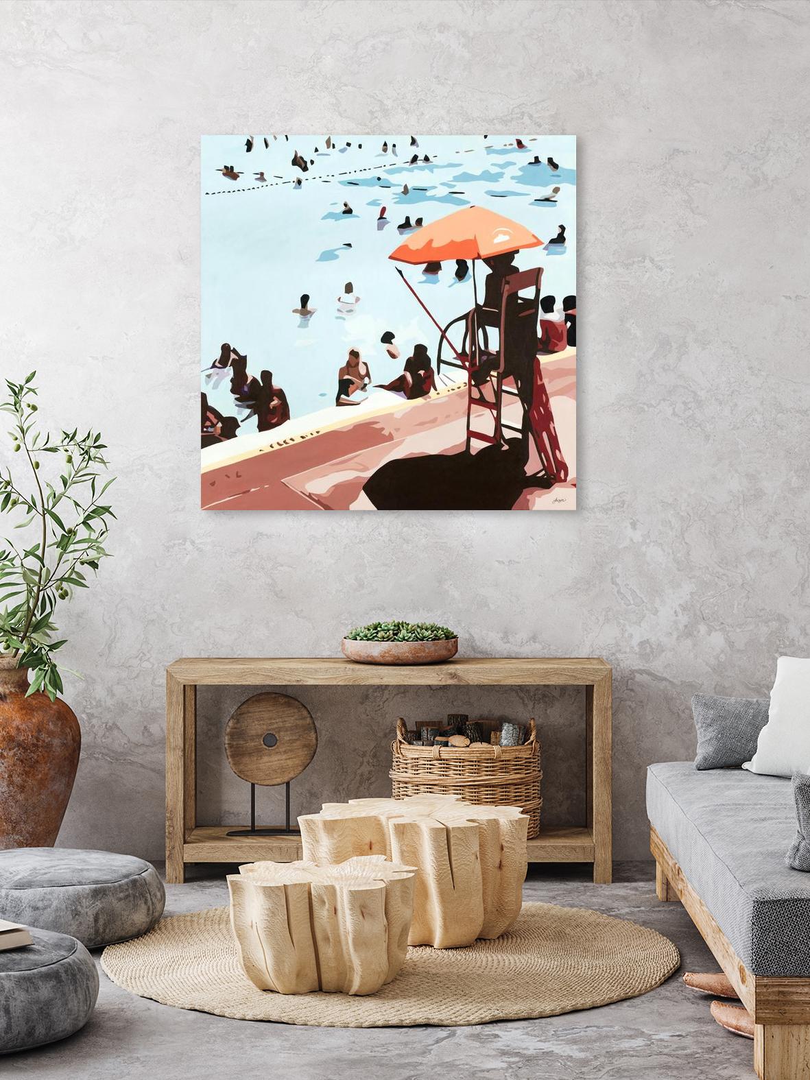 IT'S ALL GOING JUST SWIMMINGLY by Bethann Lawson on GIANT ART - blue coastal social