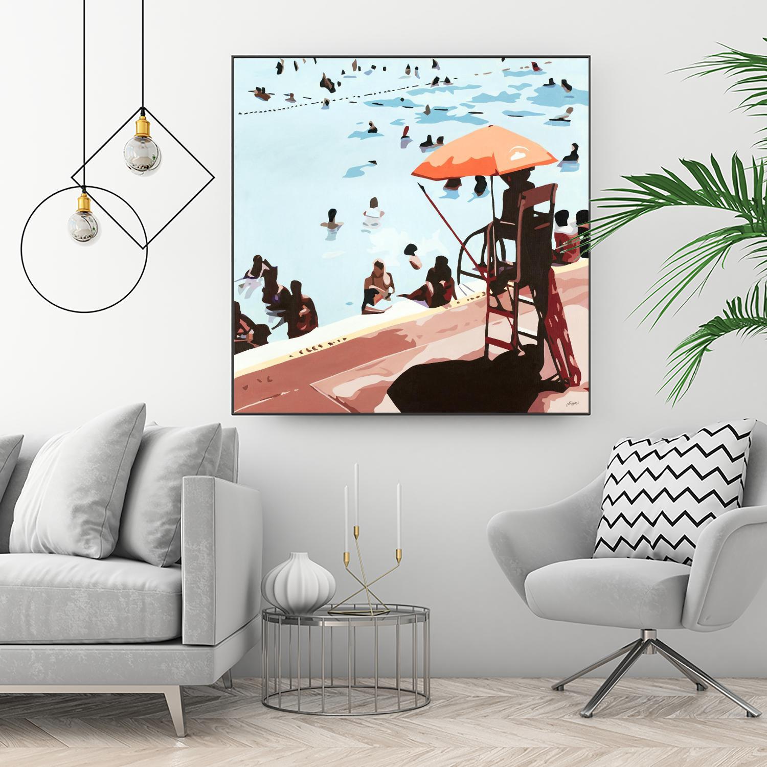 IT'S ALL GOING JUST SWIMMINGLY by Bethann Lawson on GIANT ART - blue coastal social