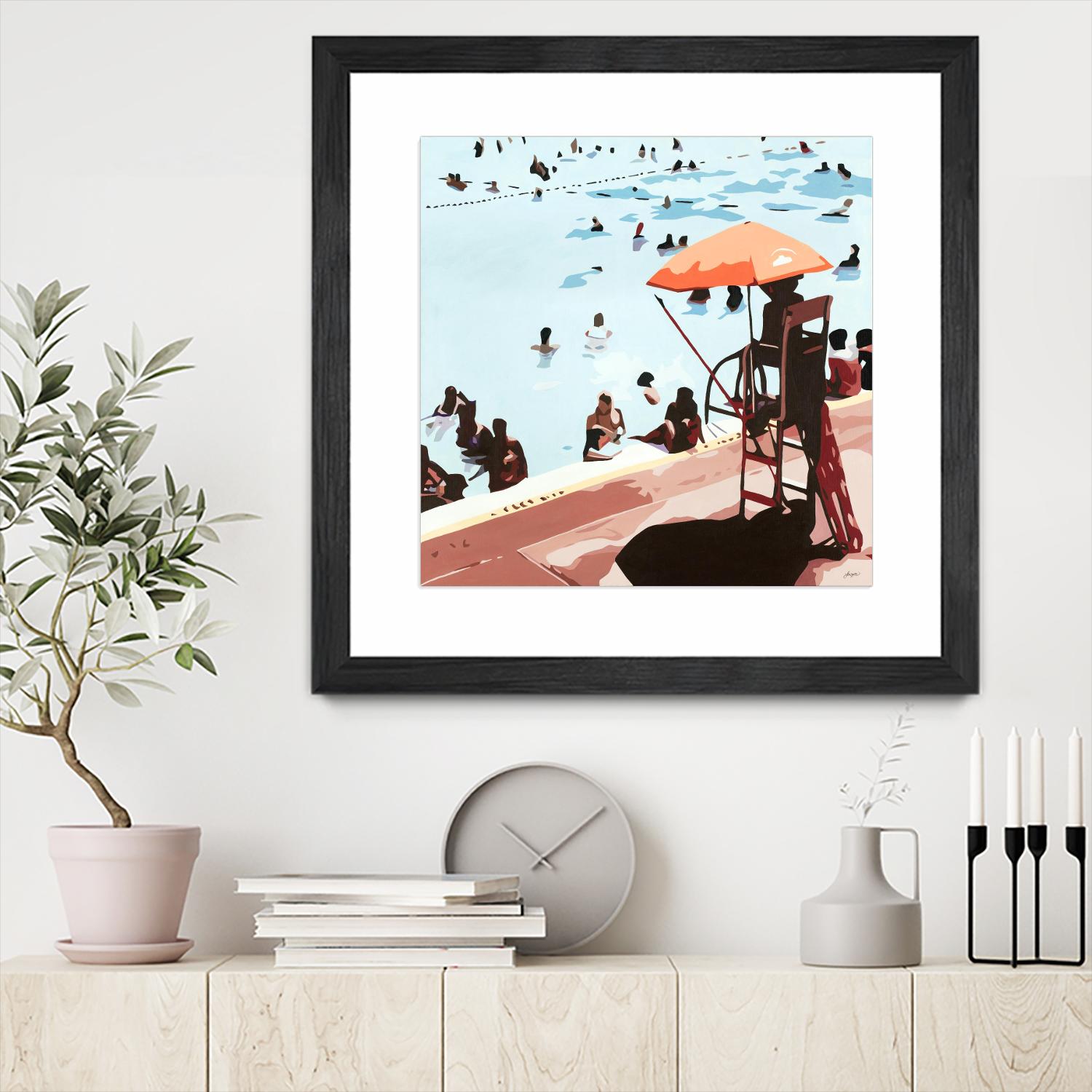 IT'S ALL GOING JUST SWIMMINGLY by Bethann Lawson on GIANT ART - blue coastal social