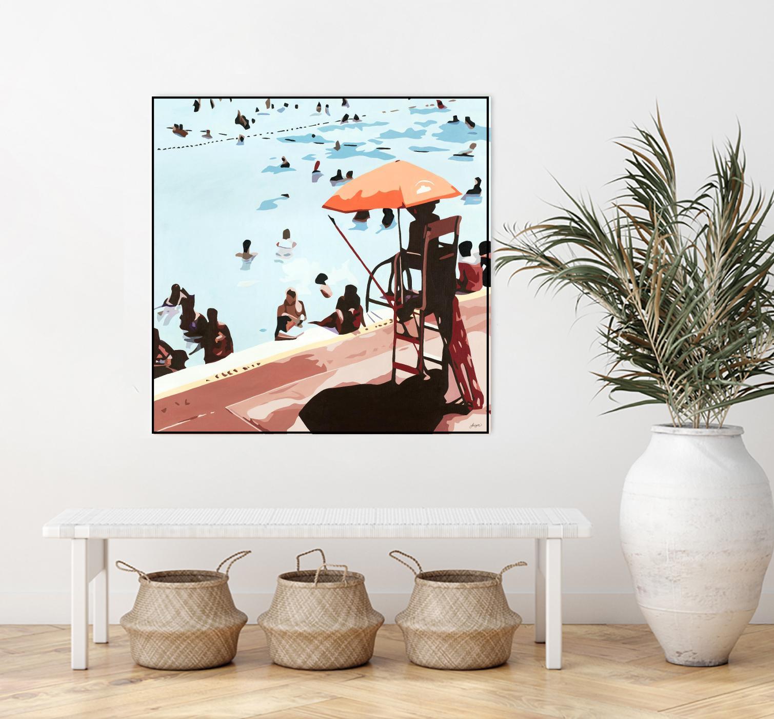 IT'S ALL GOING JUST SWIMMINGLY by Bethann Lawson on GIANT ART - blue coastal social