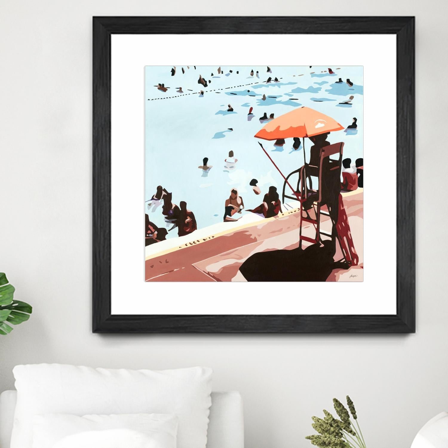 IT'S ALL GOING JUST SWIMMINGLY by Bethann Lawson on GIANT ART - blue coastal social