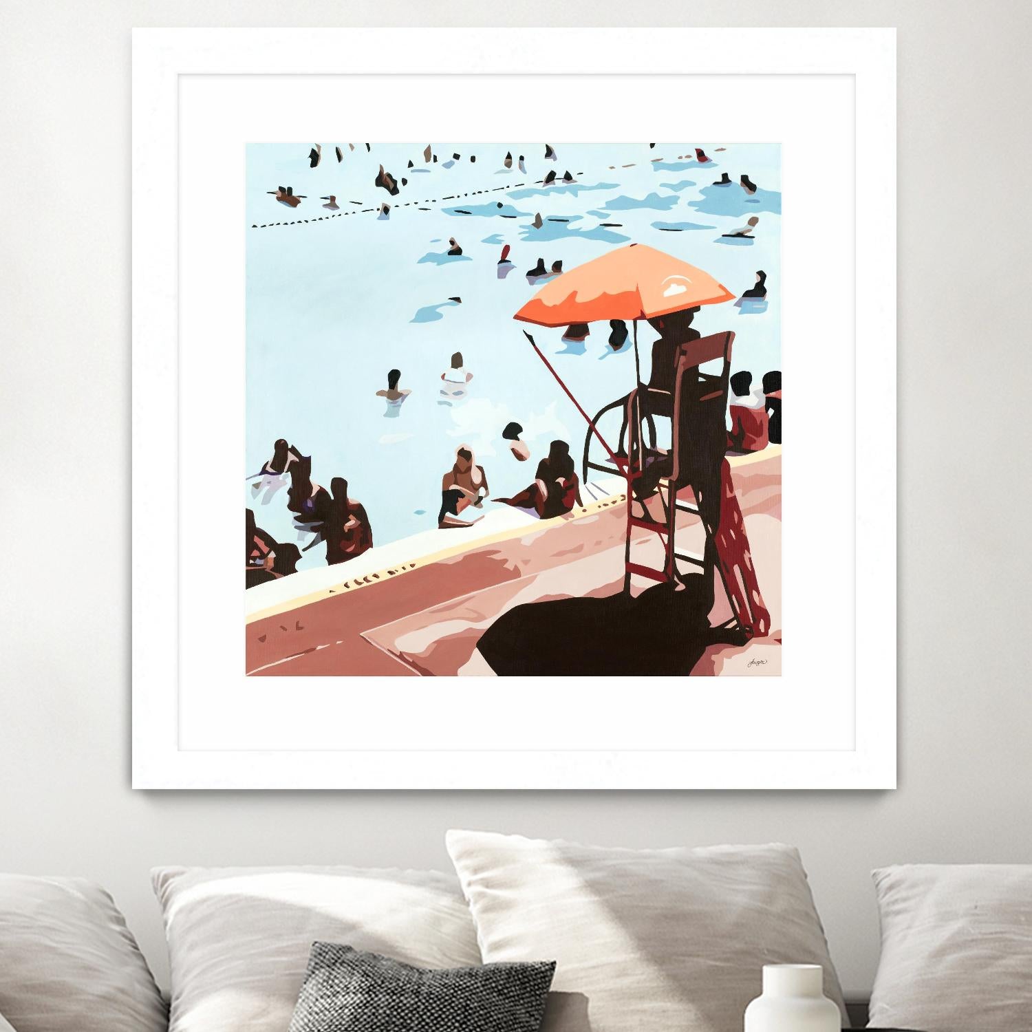 IT'S ALL GOING JUST SWIMMINGLY by Bethann Lawson on GIANT ART - blue coastal social