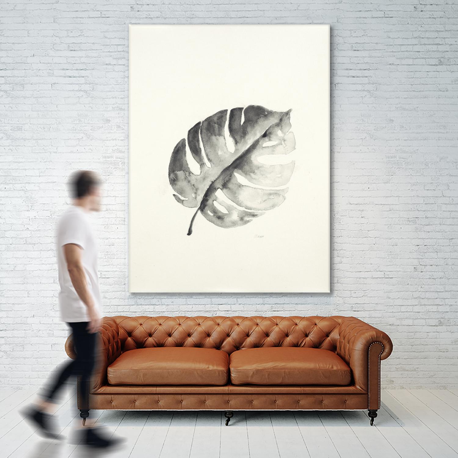 Black & White Palm I by Patti Mann on GIANT ART - grey botany