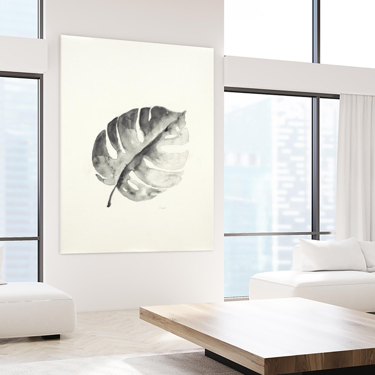 Black & White Palm I by Patti Mann on GIANT ART - grey botany