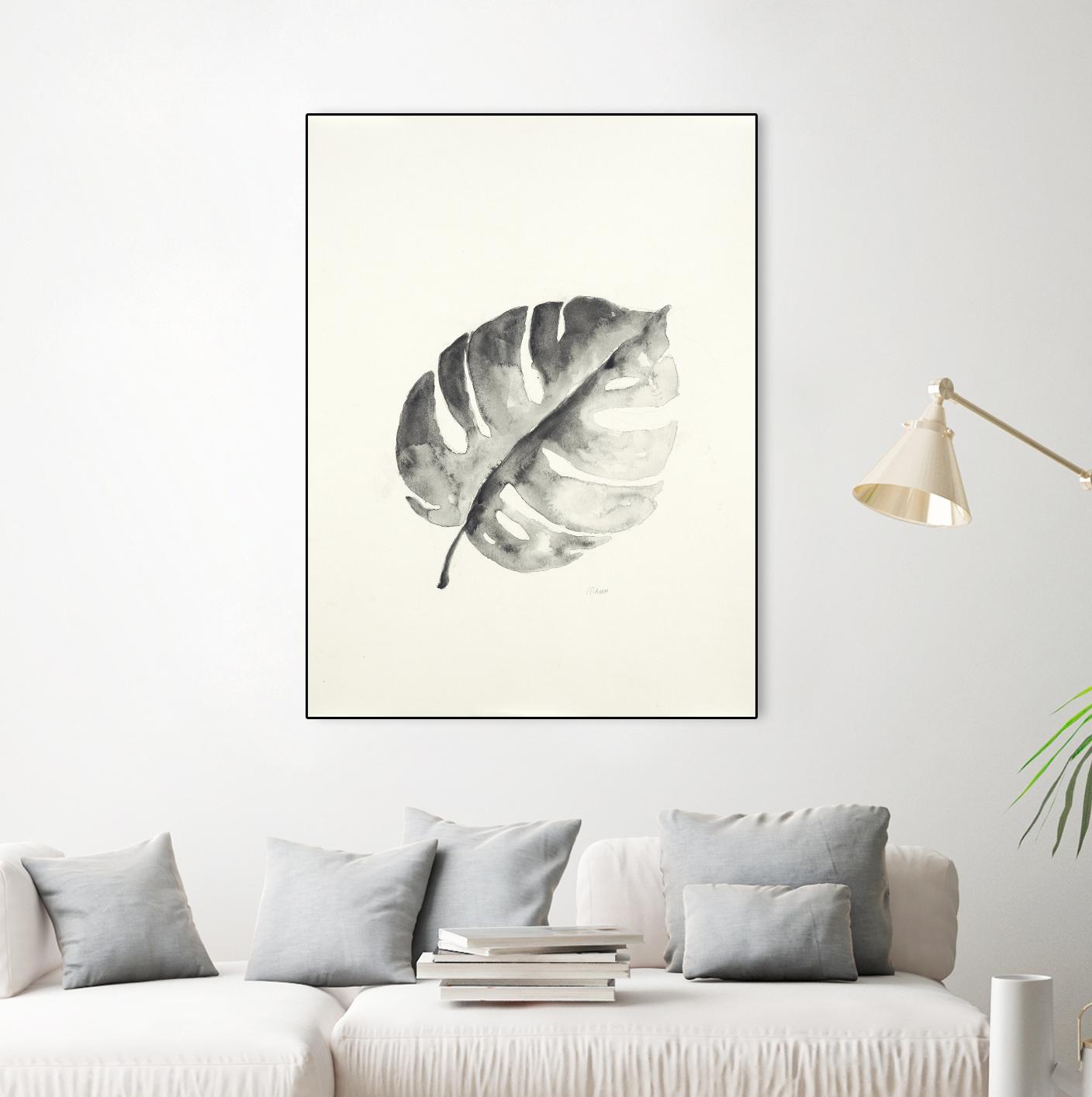 Black & White Palm I by Patti Mann on GIANT ART - grey botany