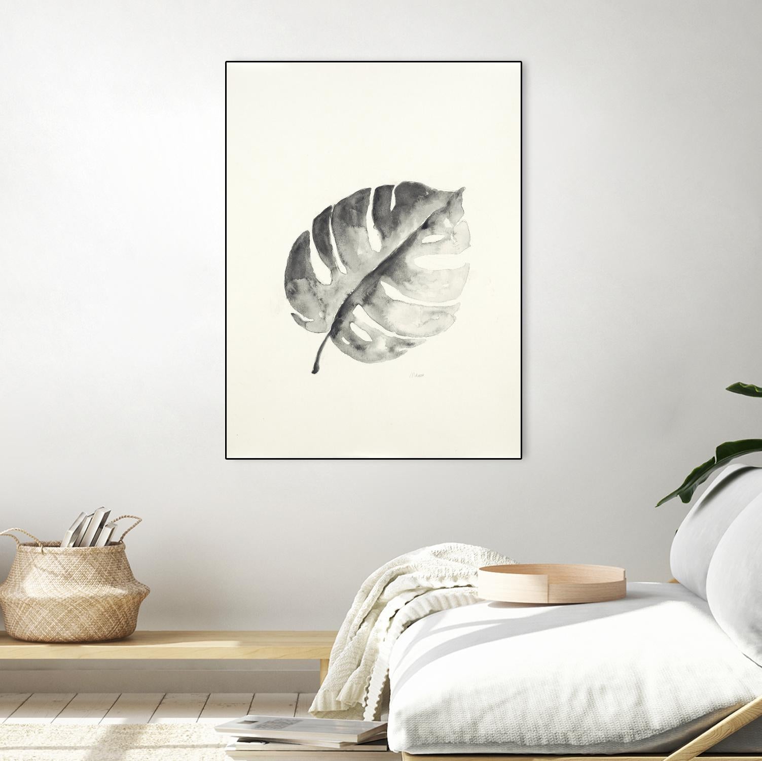 Black & White Palm I by Patti Mann on GIANT ART - grey botany