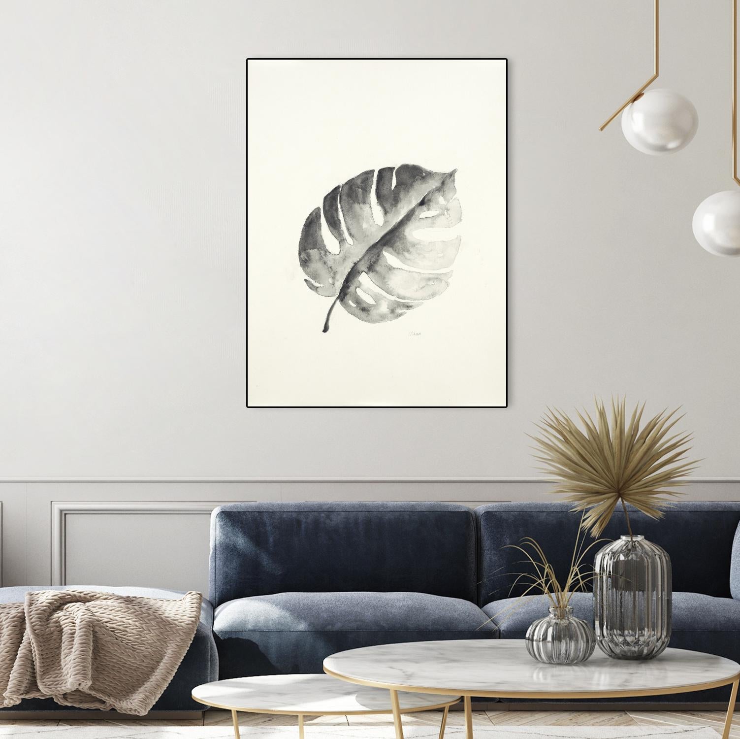 Black & White Palm I by Patti Mann on GIANT ART - grey botany