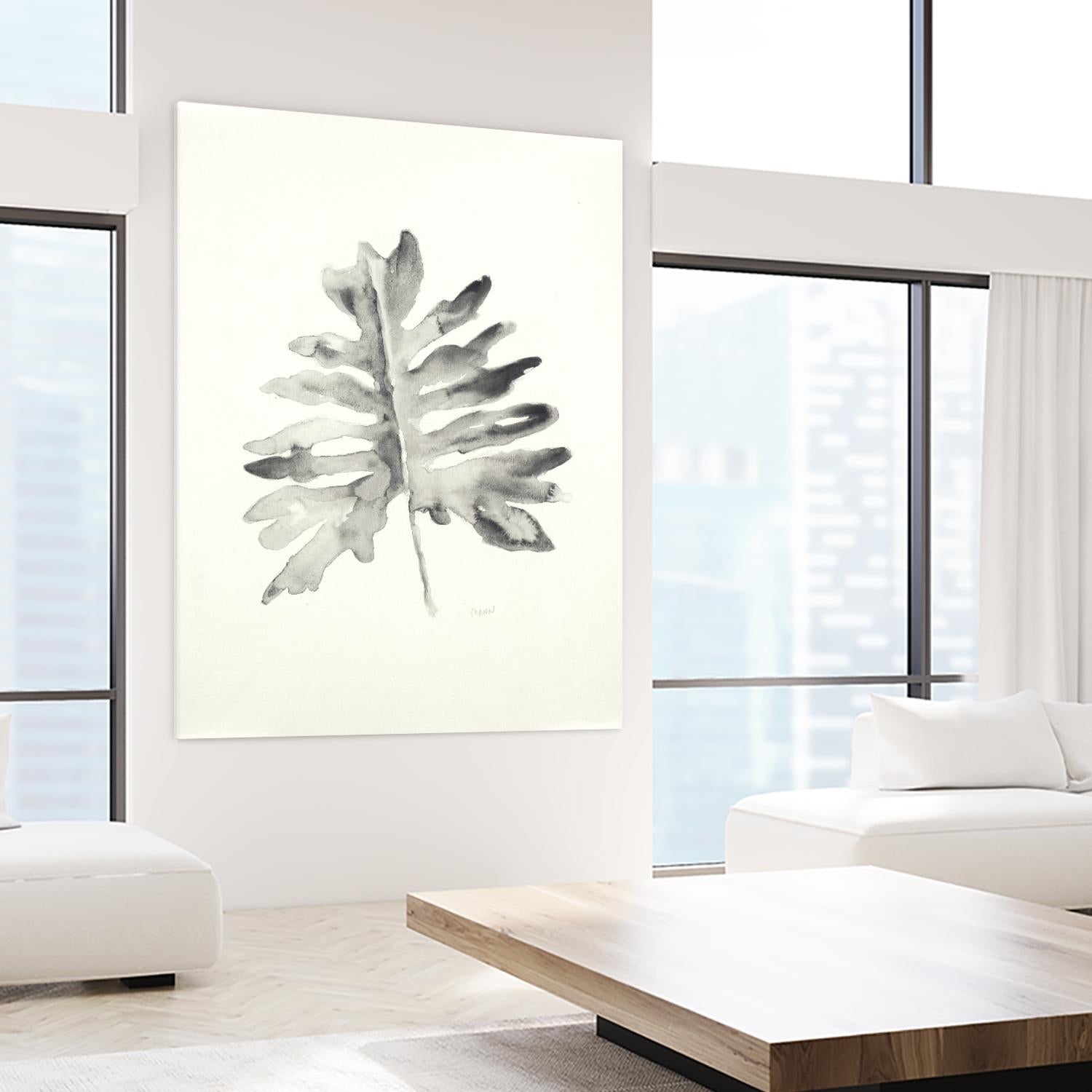 Black & White Palm II by Patti Mann on GIANT ART - grey botany