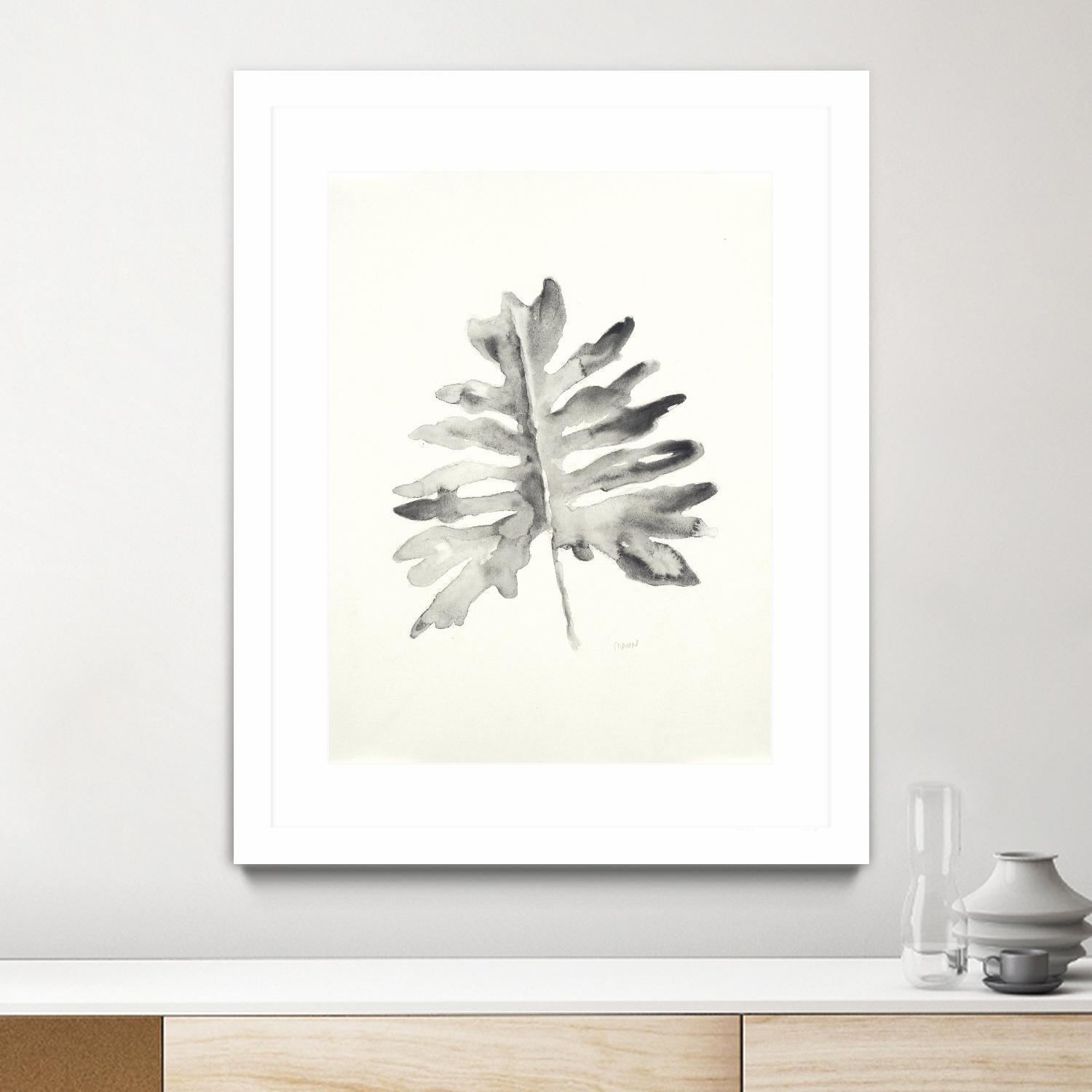 Black & White Palm II by Patti Mann on GIANT ART - grey botany