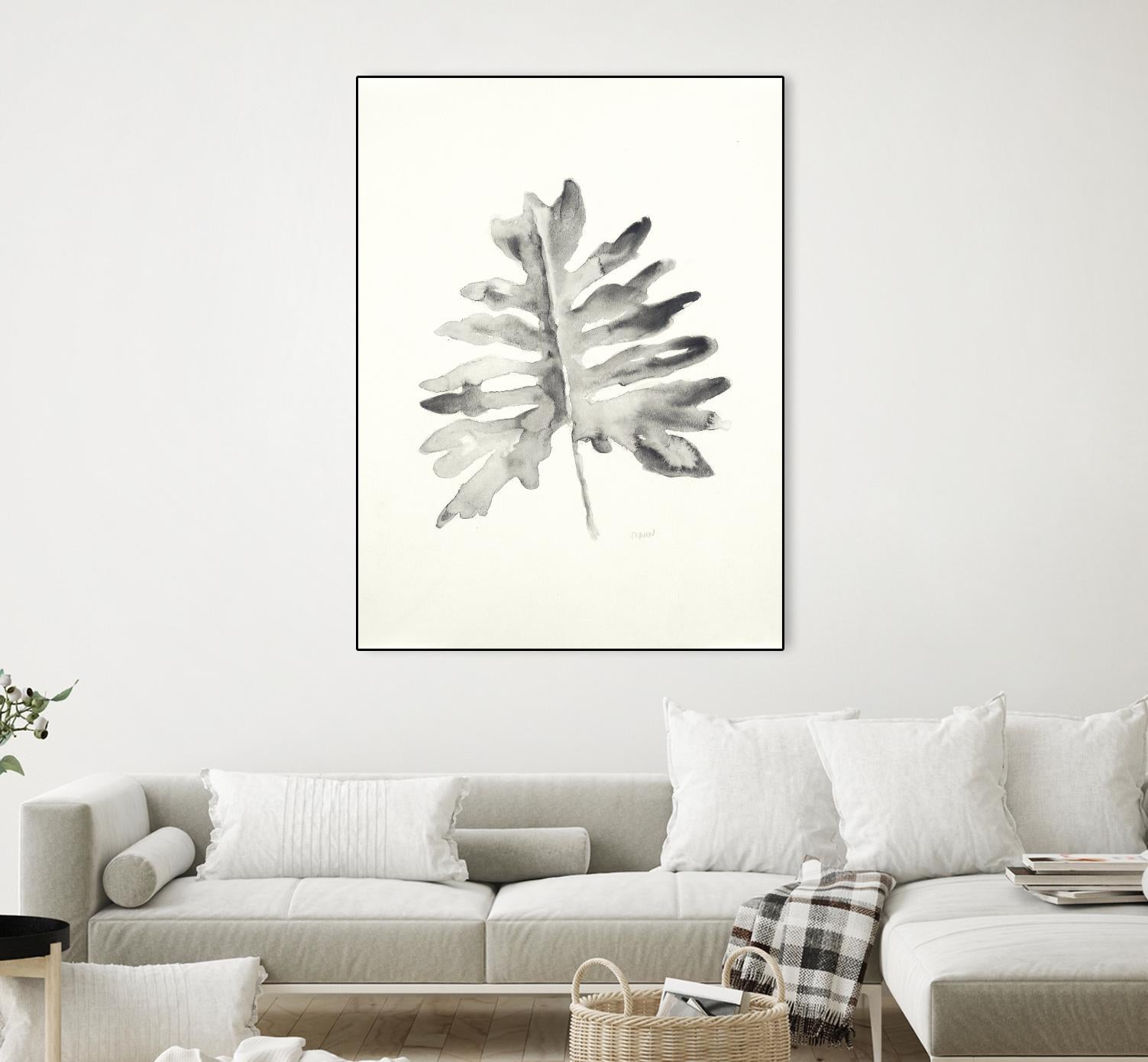 Black & White Palm II by Patti Mann on GIANT ART - grey botany