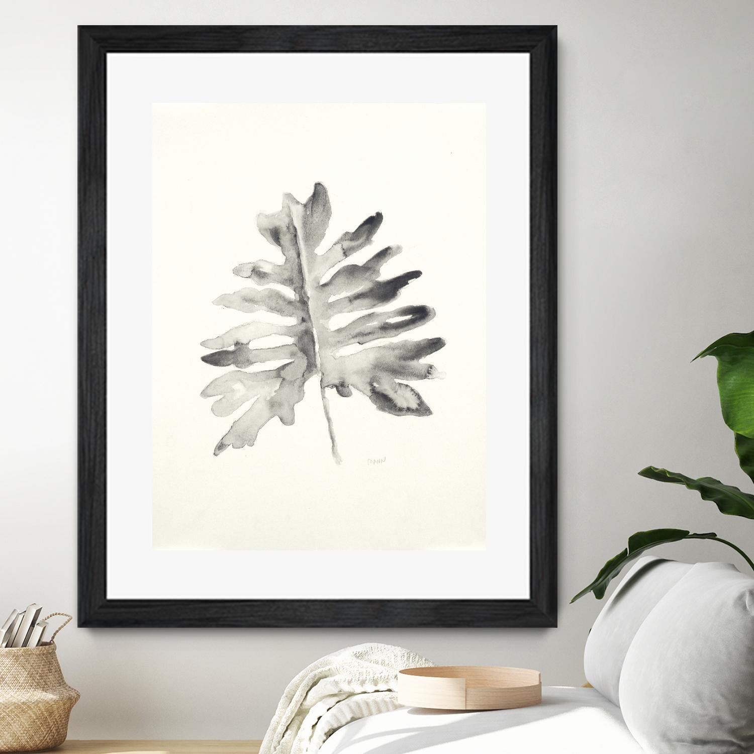 Black & White Palm II by Patti Mann on GIANT ART - grey botany