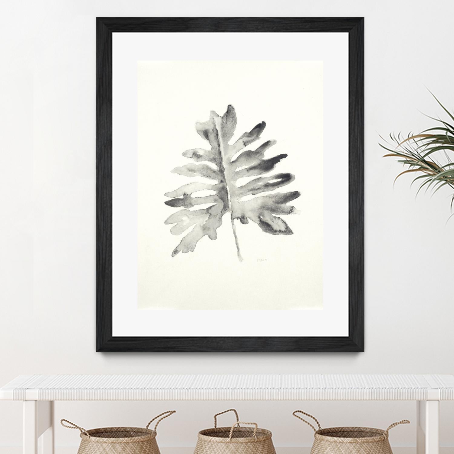 Black & White Palm II by Patti Mann on GIANT ART - grey botany