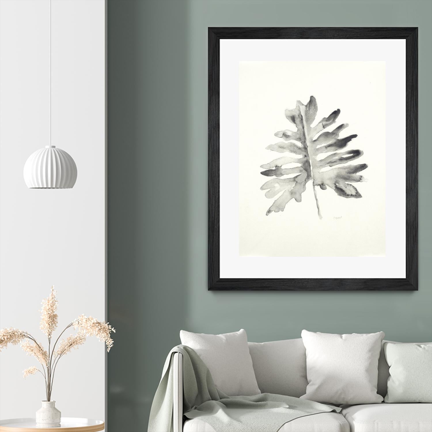 Black & White Palm II by Patti Mann on GIANT ART - grey botany