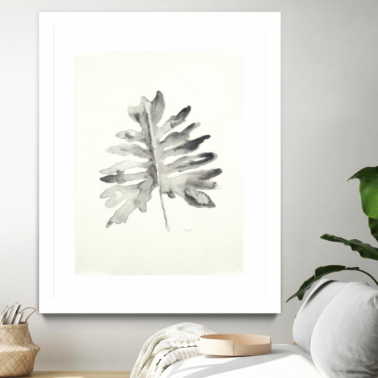 Black & White Palm II by Patti Mann on GIANT ART - grey botany