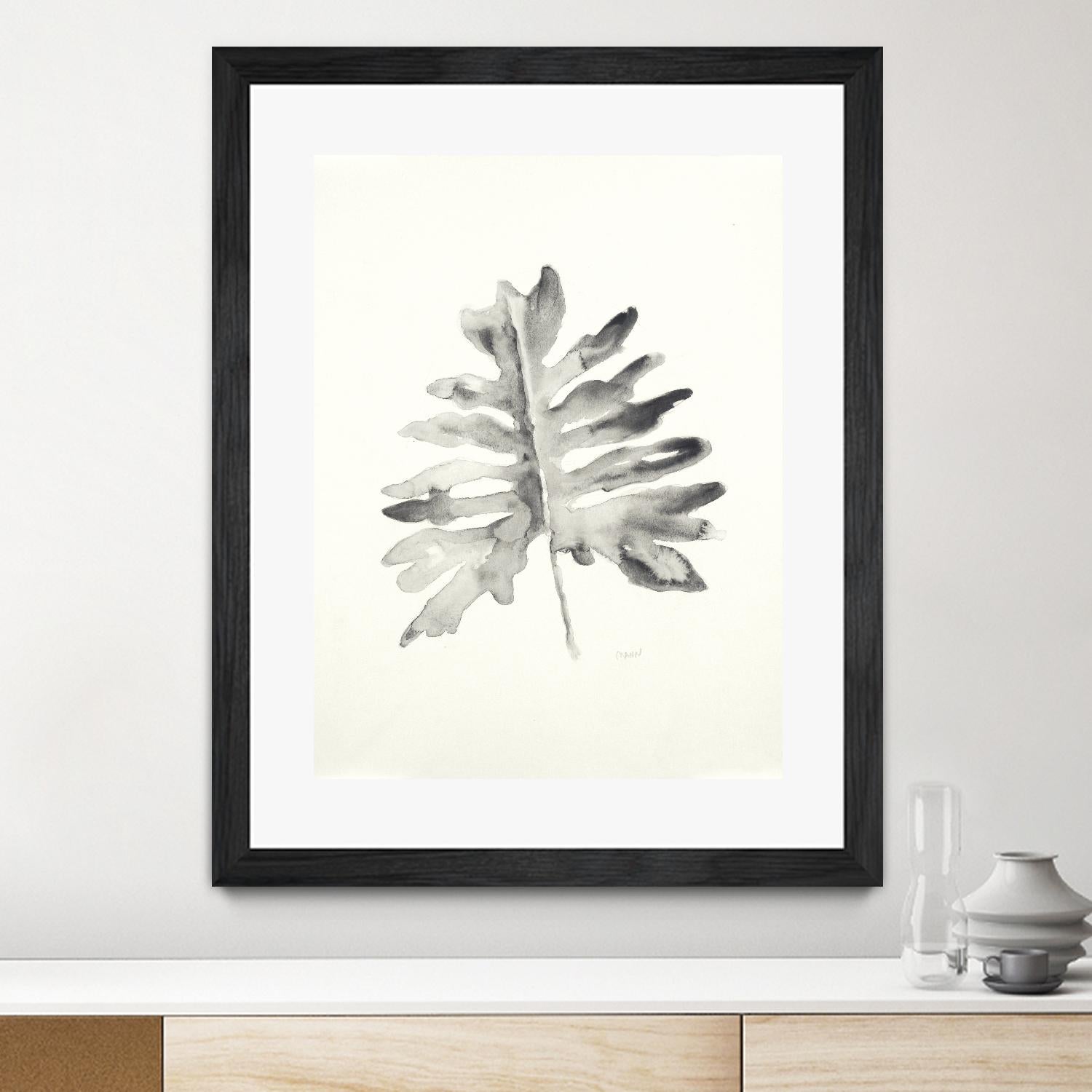 Black & White Palm II by Patti Mann on GIANT ART - grey botany