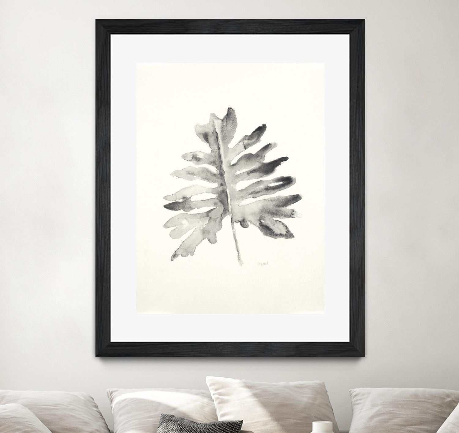 Black & White Palm II by Patti Mann on GIANT ART - grey botany